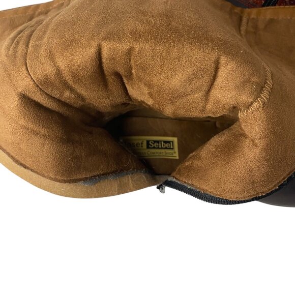 Joseph Seibel Leather Floral Tapestry Knee-High Womens Boots Size 36 - Picture 8 of 10